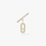 Messika - Move Uno Single Clip Diamond Pave Yellow Gold Hoop Earring 